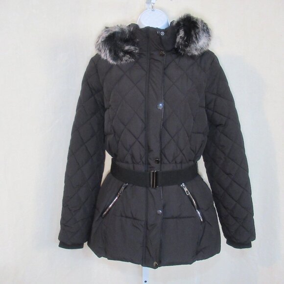 Royalty For Me Quilted Belted Puffer Coat with Removable Hood – Size Small - Picture 1 of 10